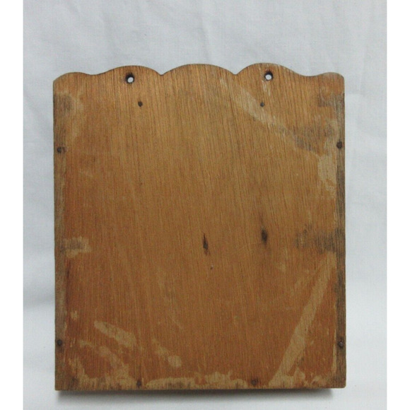 Vintage Spice Rack Ceramic Rooster 6 Jar Set Wood Wall Japan 1950s 7.5" x 7" - Picture 12 of 14